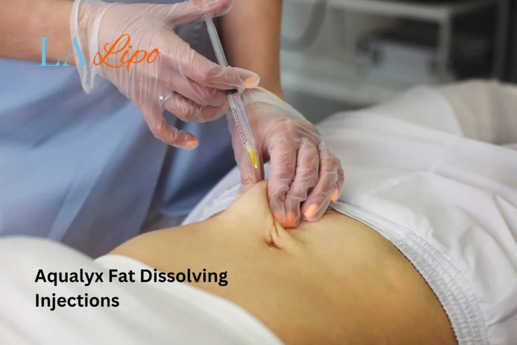 woman having fat dissolving injections Barnes in the stomach
