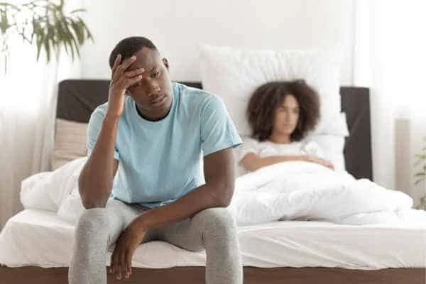 Man upset about ED symptoms Barnes