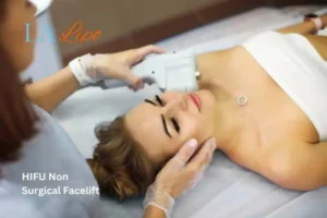 Woman having Hi-Fu to reduce wrinkles Barnes.