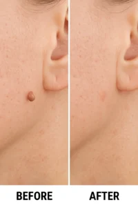 Skin tags removal Barnes before and after